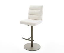 Barstuhl Pela-Flex Bouclé Soft Beige Drehfuß höhenverstellbar Metall T...