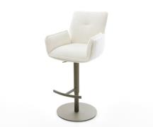 Barstuhl Nela-Flex Bouclé Soft Beige Drehfuß höhenverstellbar Metall T...