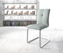 Schwingstuhl Maddy-Flex Stripes Mint Freischwinger flach Edelstahl  We...