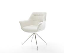 Esszimmerstuhl Kaira-Flex Bouclé Soft Beige Kreuzgestell konisch Edels...