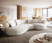 Big-Sofa Edina 330x170 cm Bouclé Soft Beige