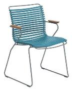 Click Sessel / Kunststoff & Armlehnen Bambus - Houe - Blau