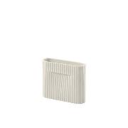 Vase Ridge Small keramik weiß beige / H 16,5 cm - Keramik - Muuto - We...