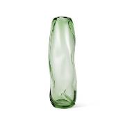 Vase Water Swirl Tall glas grün / Recyceltes mundgeblasenes Glas - Ø 1...