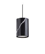 Terence Woodgate - Solid Pendelleuchte Cylinder Nero Marquina Marble