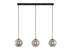 Lindby - Hiwana 3 Pendelleuchte Smoke/Brass