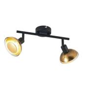 Lindby - Erin 2 Deckenleuchte Black/Gold