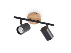 Lindby - Xiomara 2 Deckenleuchte Black/Light Wood