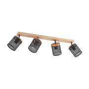 Lindby - Kiriya 4 Deckenleuchte Black/Wood