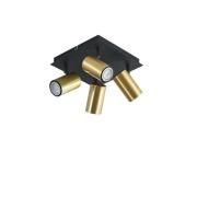 Lindby - Raisan 4 Square Deckenleuchte Black/Brass