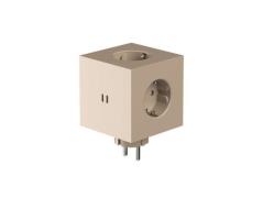 Avolt - Square 2 Socket Extender w/30W Dual USB-C Beige