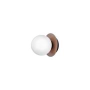 Nuura - Liila 1 Wand-/Deckenleuchte IP44 Small Dark Bronze/Opal