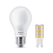 Philips & e3light - Leuchtmittel LED Set 1x E27 (1055lm & 1x G9 (410lm...