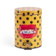 Seletti - Shit Toiletpaper Home Dustbin Ø25xH39,5 Gelb/Schwarz/Multico...