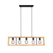 Lindby - Anahita 5 Pendelleuchte Wood/Black