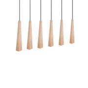 Envostar - Wooden Square Cones 6 Pendelleuchte Wood/Black