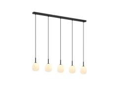 Lindby - Etiena 5 Pendelleuchte Opal/Black