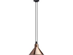 Lampe Gras - 322 L Pendelleuchte Konisch Kupfer/Weiß Lampe Gras