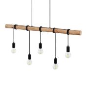 Lindby - Rom Pendelleuchte Black/Wood