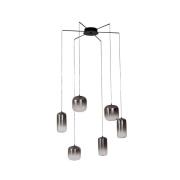 Lucande - Avelina 6 LED Pendelleuchte Rauch Grau