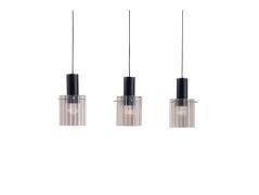 Lucande - Eirian 3 Pendelleuchte Clear/Black