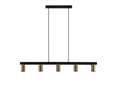 Lindby - Baliko 5 Pendelleuchte Black/Brass