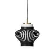 Warm Nordic - Opal Lamella Pendelleuchte Black Noir