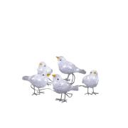 Fåglar 5st LED (Weiß)
