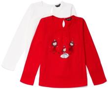 Luca &  Lola Martina Top 2er Pack, Red/White 98–104