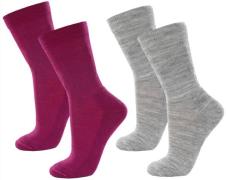 Janus Socken 2er-Pack, Dark purple, 16-19