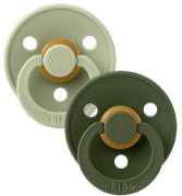 BIBS Schnuller Colour 2er-Pack Latex Größe 1, Sage/Hunter Green