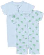 Tiny Treasure Summer Bodysuit 2er-Pack, Blue/Palm 56