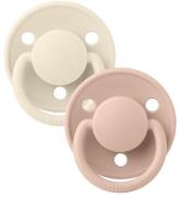 BIBS Schnuller De Lux 2er-Pack Silicone, Ivory/Blush