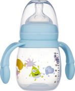 2B Baby Babyflasche mit Trinklerngriff Babblarna 180 ml, Blau