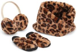 Petite Chérie Atelier Zoey Fake Fur Set, Leopard, 2-4 Jahre