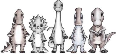 Stickstay Wandaufkleber Dino Friends