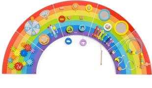 VIGA Wandspielzeug Regenbogen, Babyspielzeug