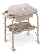 CAM Cambino Wickeltisch mit Badewanne, Weiß/Beige