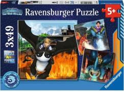 Ravensburger Puzzles Dragons: The Nine Realms 3x49 Teile