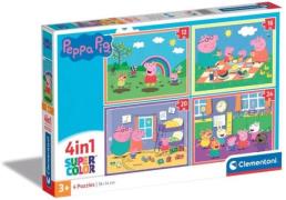 Clementoni 4 in 1 Peppa Wutz Kinderpuzzle 24 Teile