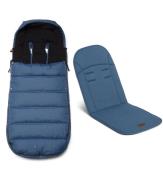 Beemoo Pro Ergo Winterfußsack inkl. Memory Foam Sitzkissen, Blue, Wint...