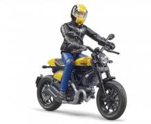 Bruder Ducati Scrambler Full Throttle Motorrad mit Fahrer