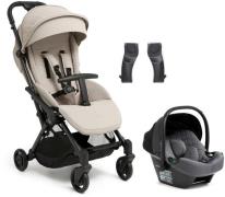 Beemoo Easy Fly Lux 4 Buggy inkl. Route i-Size Babyschale, Sand Beige/...