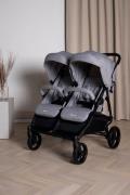 Beemoo Twin Shopper Zwillings- und Geschwisterwagen, Grey Mélange