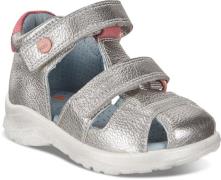 ECCO Peekaboo Kinder Sandalen, Silver Metallic 25