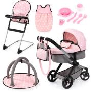 Bayer Design Combi Puppenwagen Xeo Set, Soft Pink