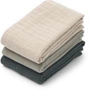 LIEWOOD Lewis Musselintuch 3er-Pack, Dove Blue