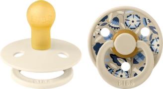 BIBS x Liberty Colour Bobo Schnuller 1er-Pack Latex Größe 2, Ivory Mix