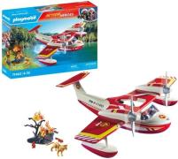 Playmobil 71463 Action Heroes Bausatz Feuerwehrflugzeug mit Löschfunkt...