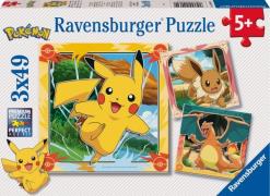 Ravensburger Pokémon Puzzles 3x49 Teile